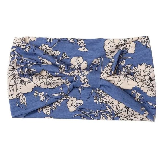 Wide Knot Floral Printed Headbands - Picture 2 of 4